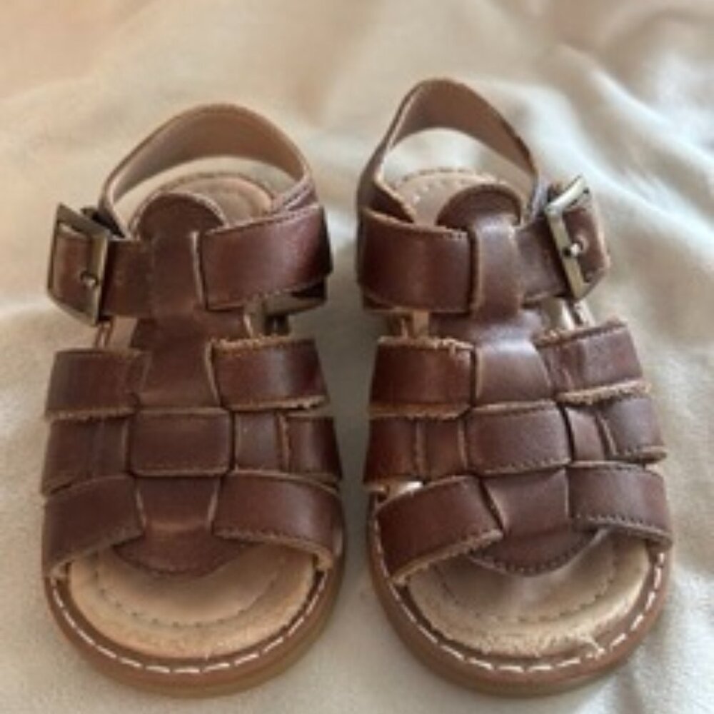 Brown, Elephantito toddler sandals, size 7